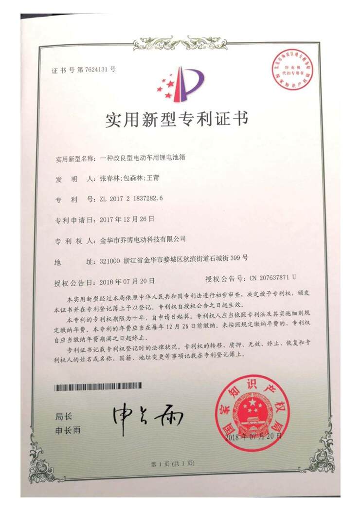 JOBO Design & Invention Patents 4